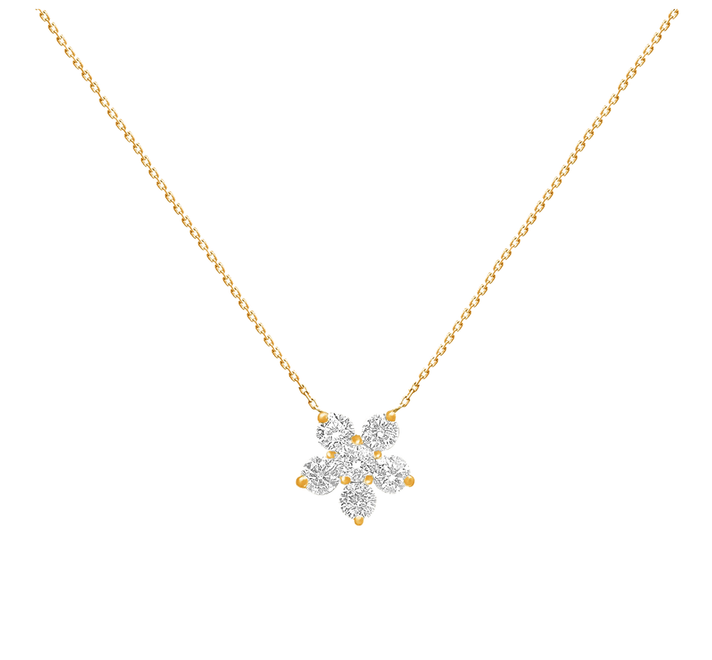 Classic Flower Necklace - 925 Silver