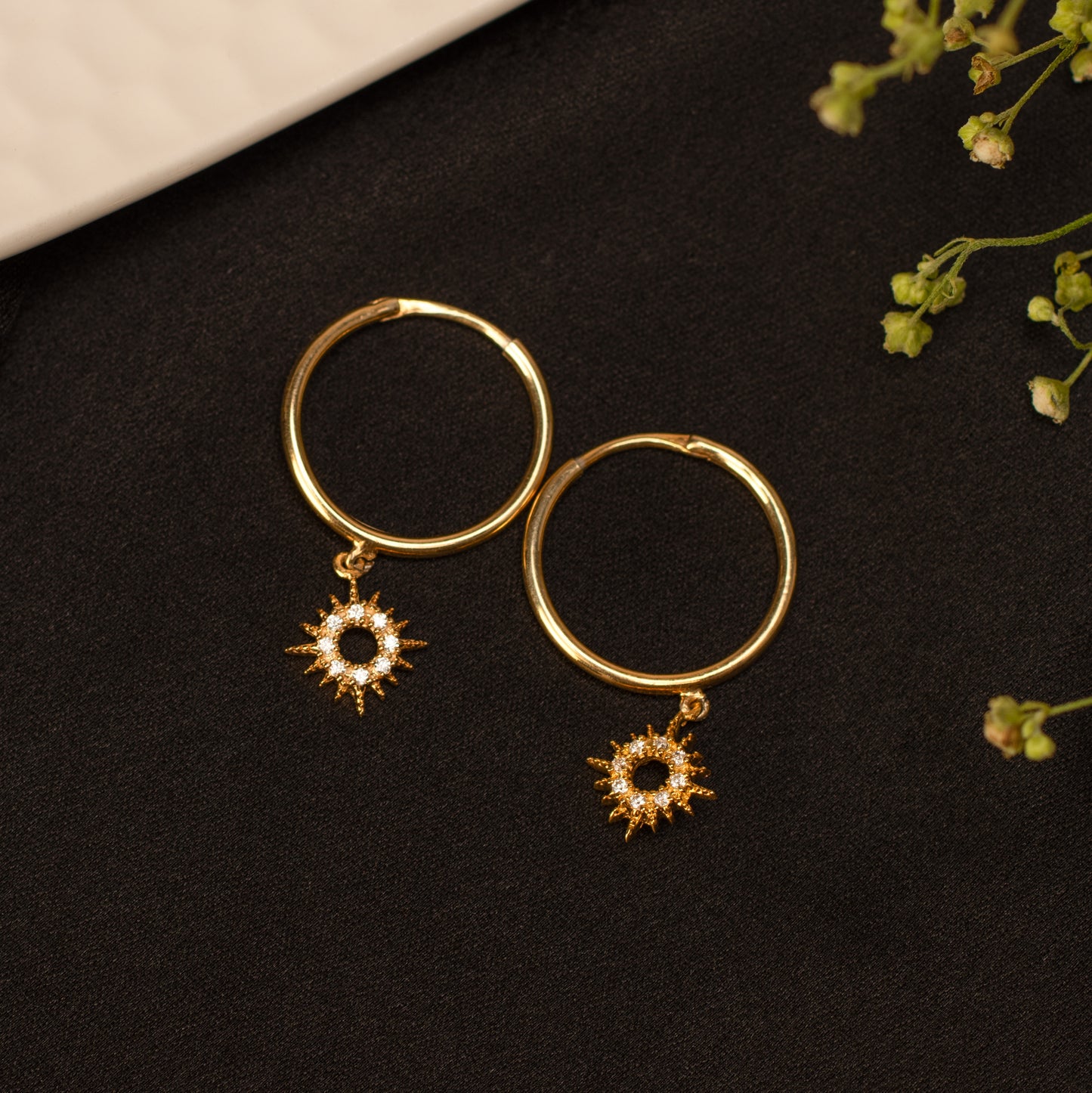 Sun Drop Earrings - Fine Silver