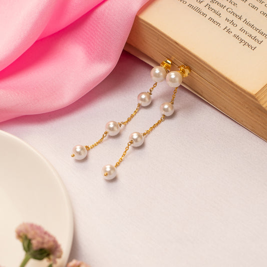 Pearl Dangler Earrings - 925 Silver