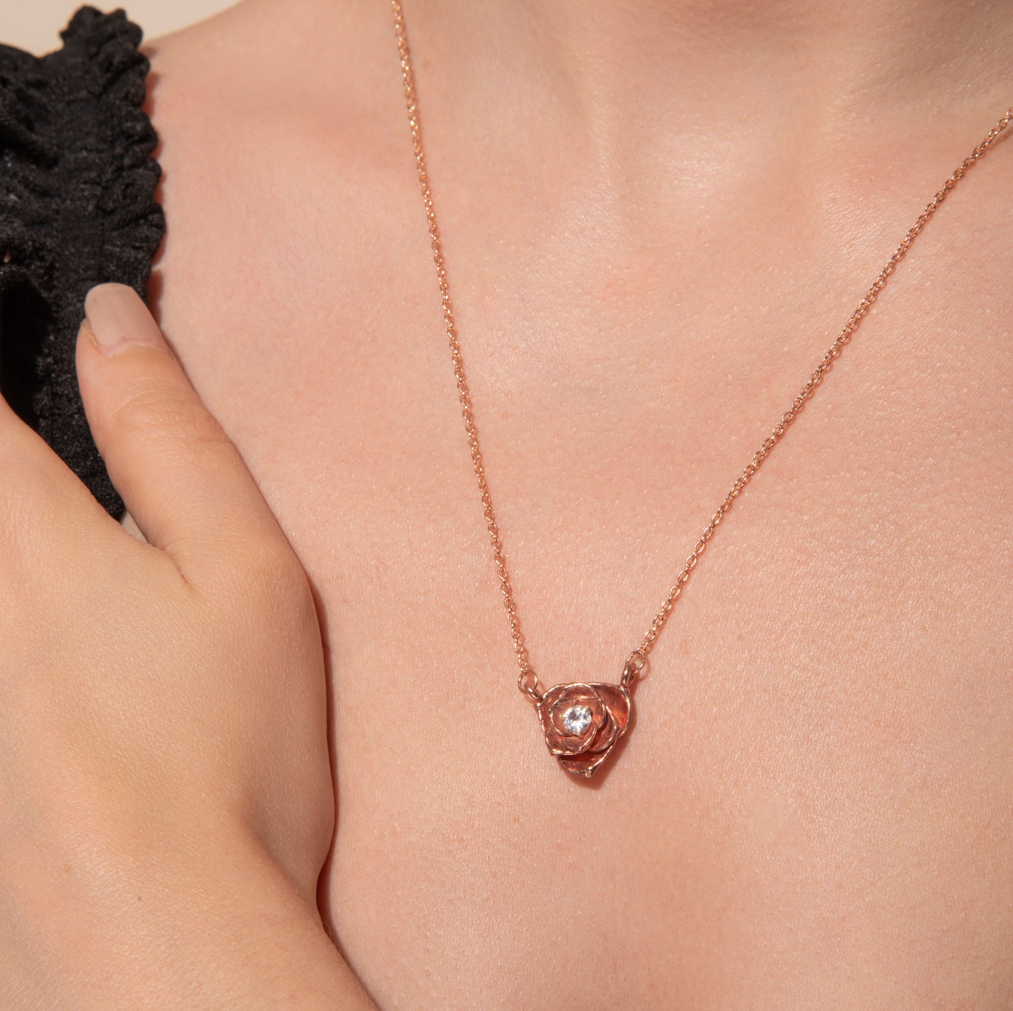 Rose Necklace - 925 Silver