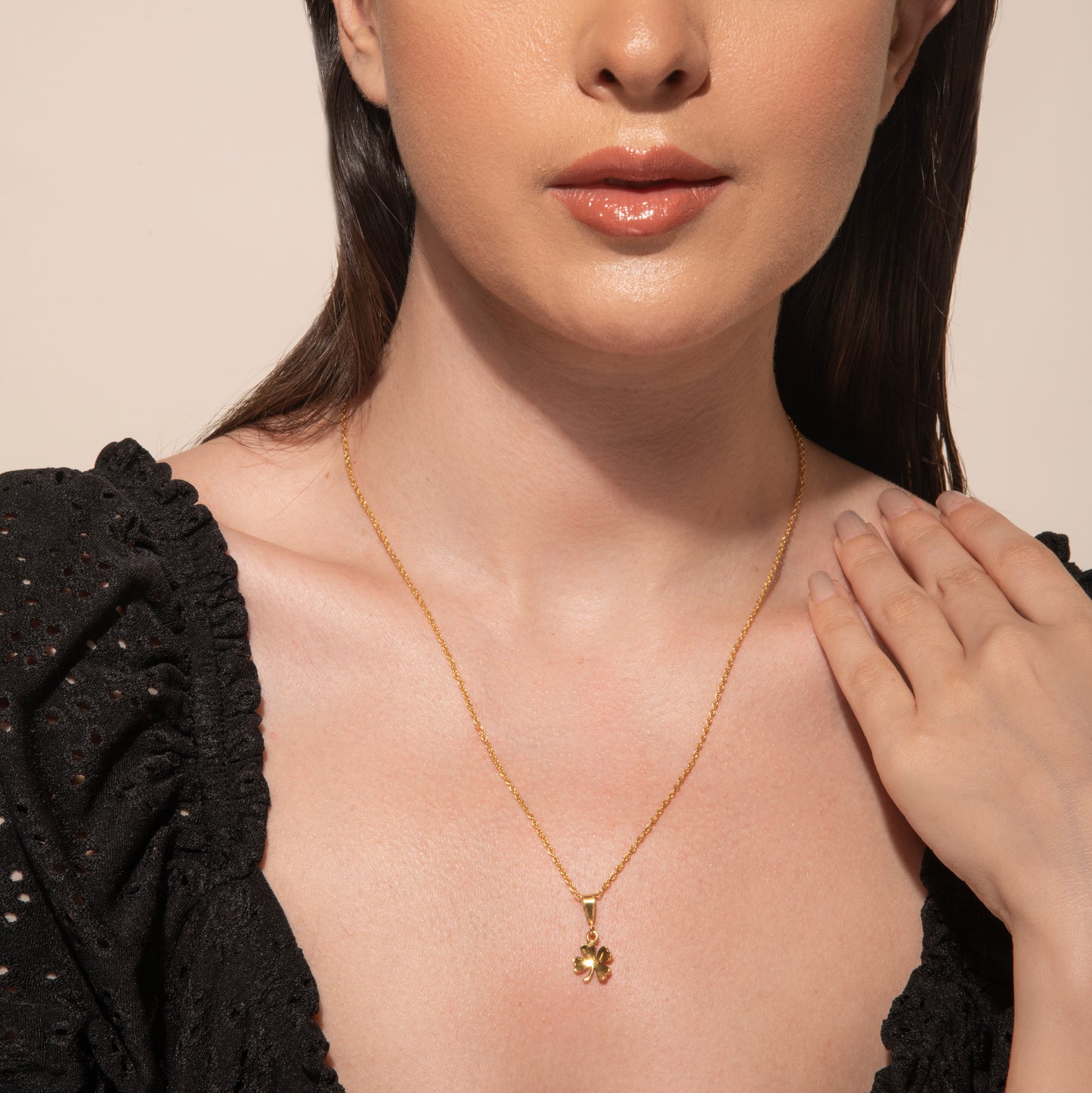 Clover Leaf Necklace - Fine Silver