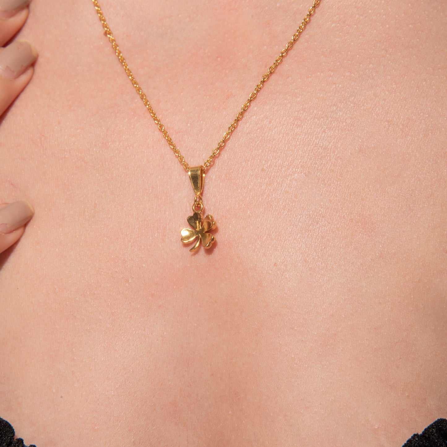 Clover Leaf Necklace - Fine Silver