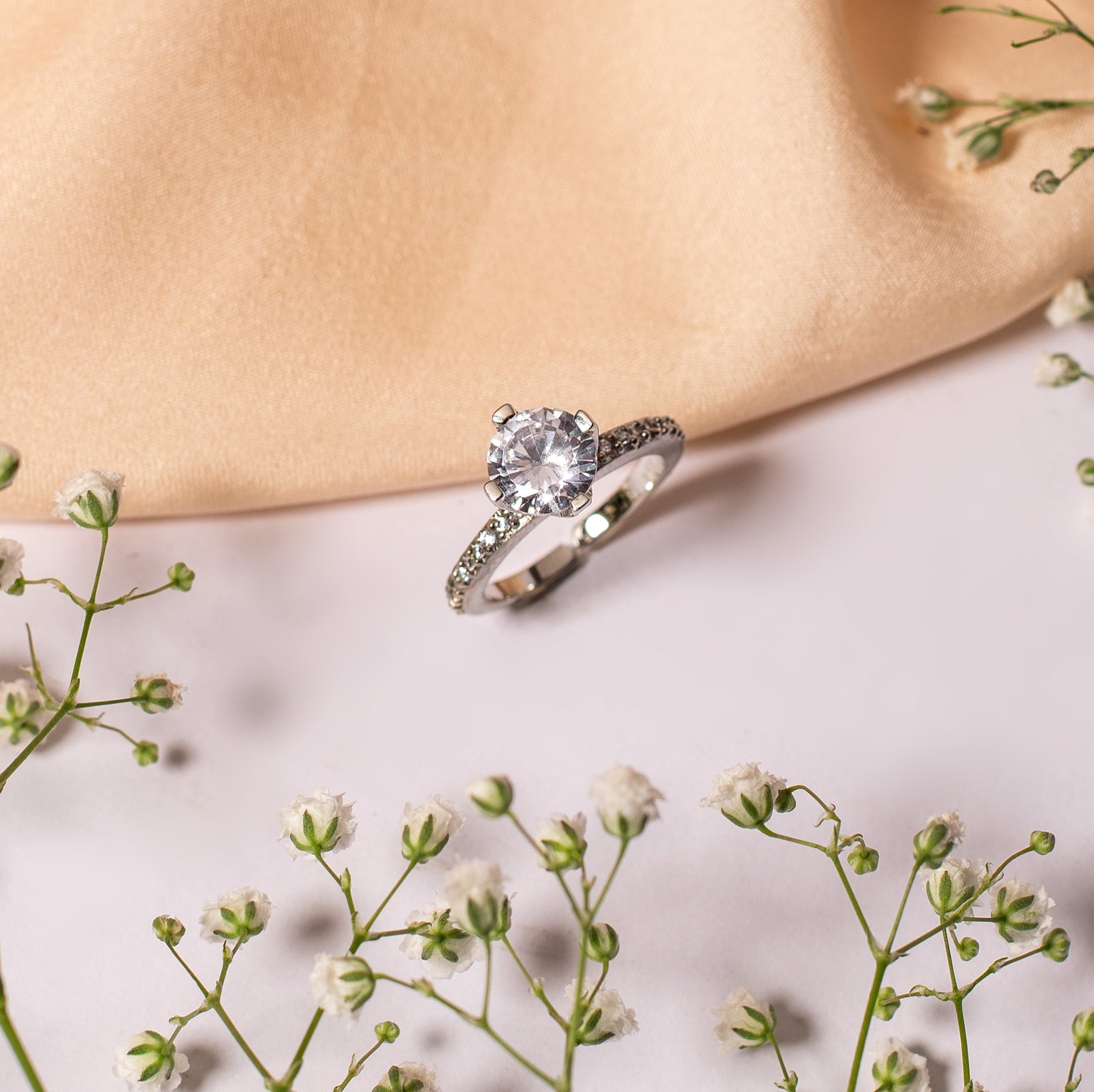 Proposal Solitaire Ring - Fine Silver