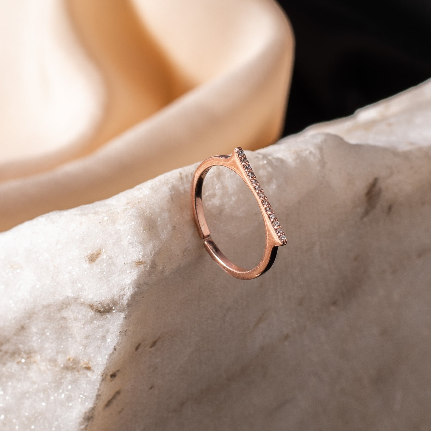 Mini Flat Bar Ring - Fine Silver