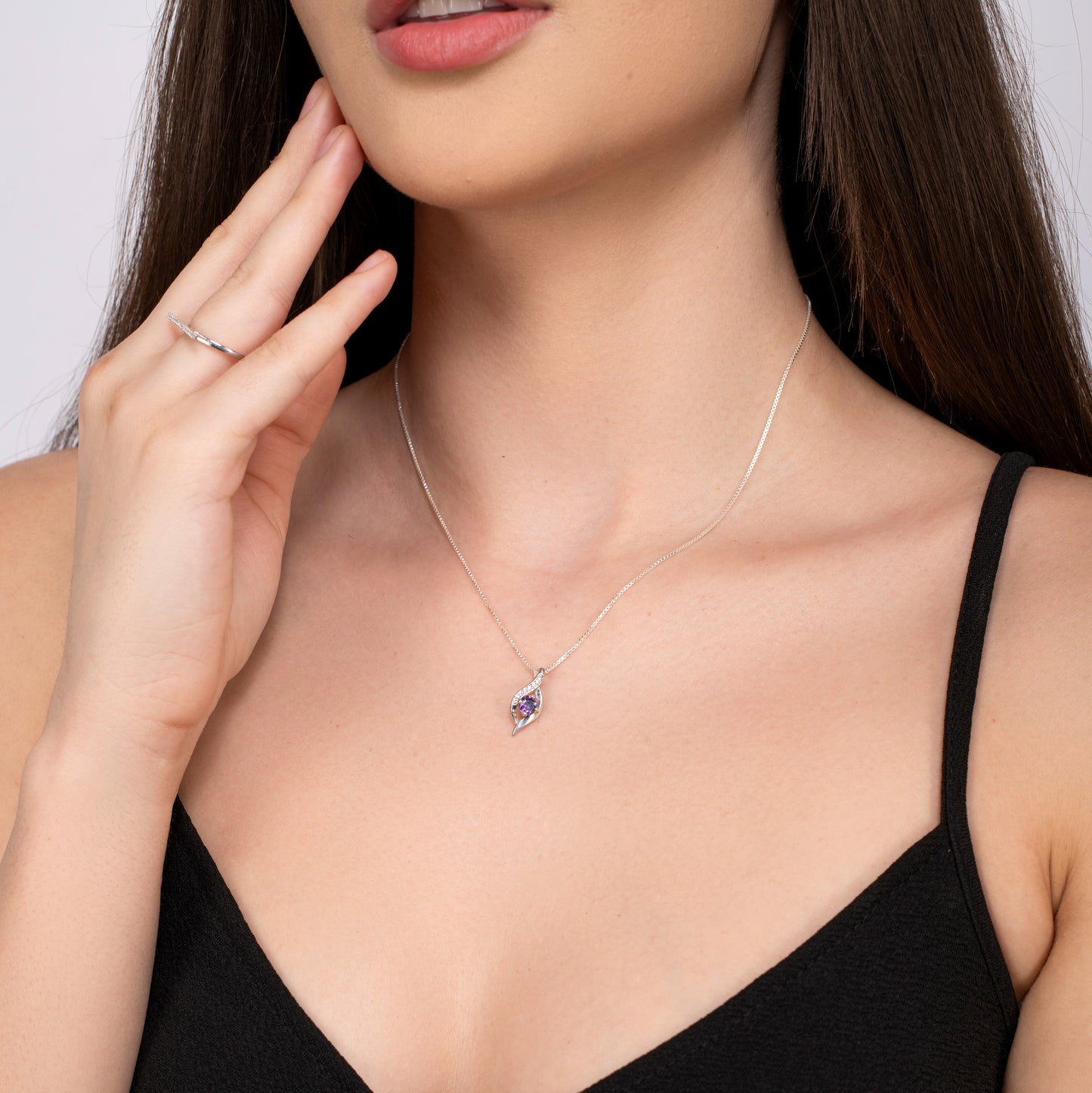 Amethyst Pendant - 925 Silver