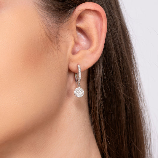 Flat Drop Earrings - 925 Silver