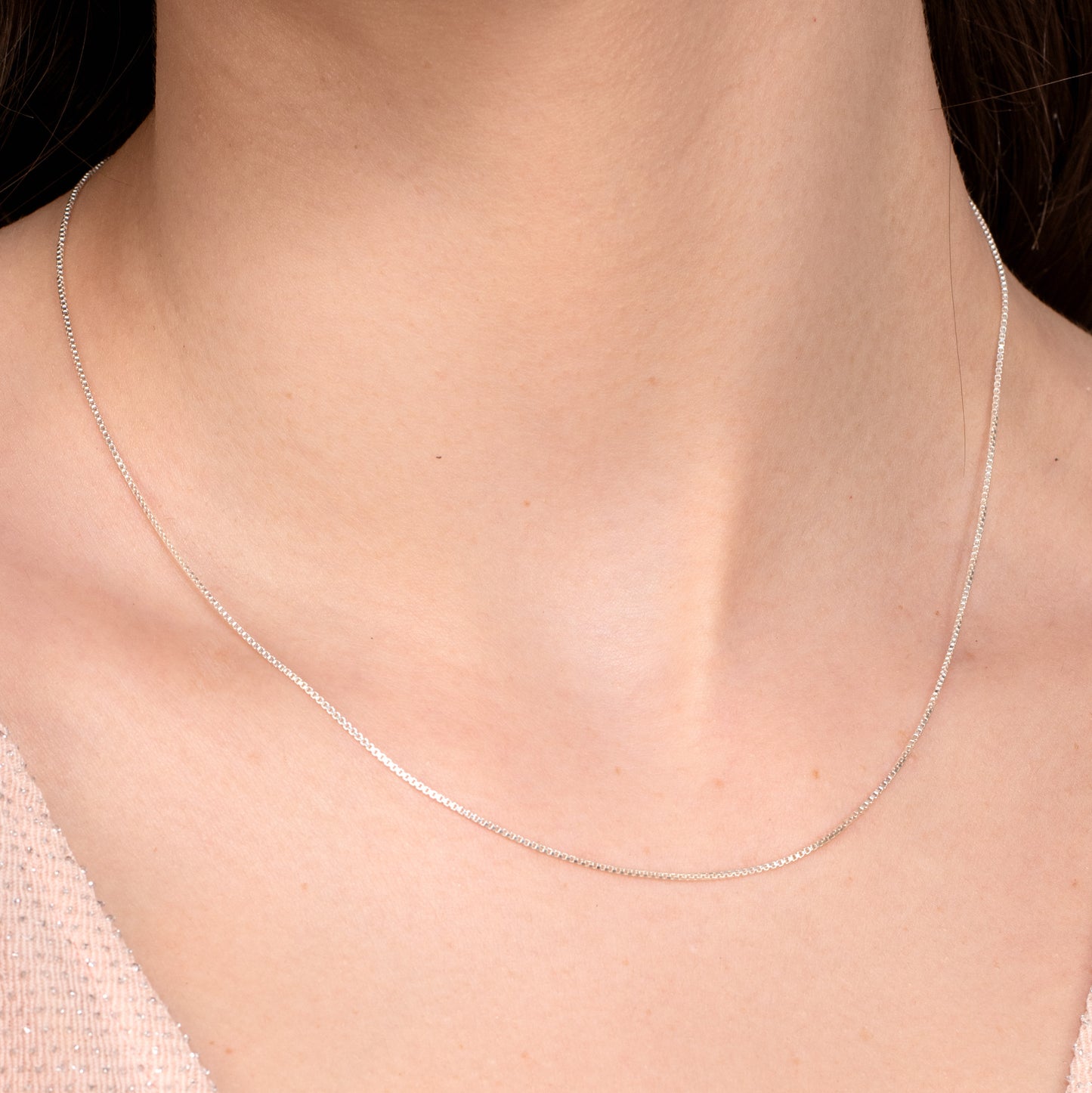 Box Neck Chain - 925 Silver