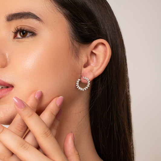 Cyclone Earrings - 925 Silver