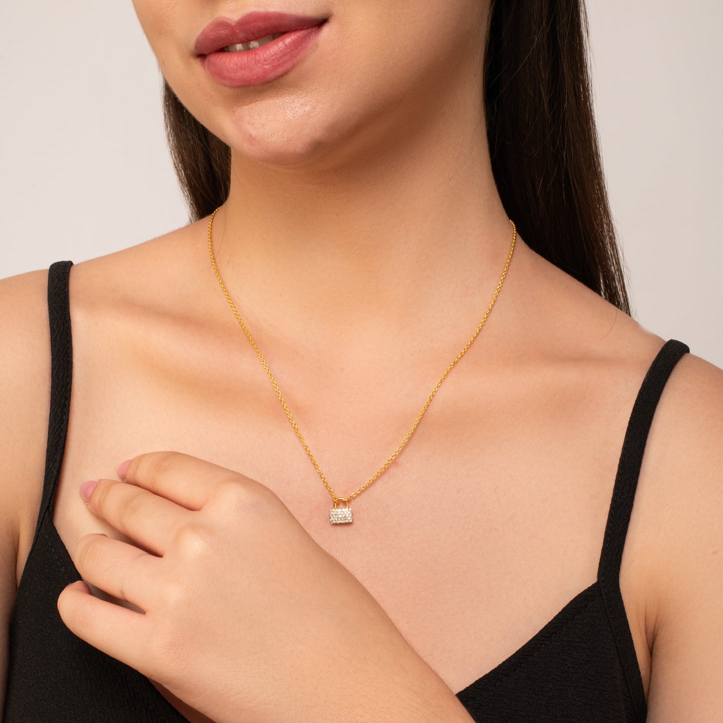 Lock Necklace - Fine Silver