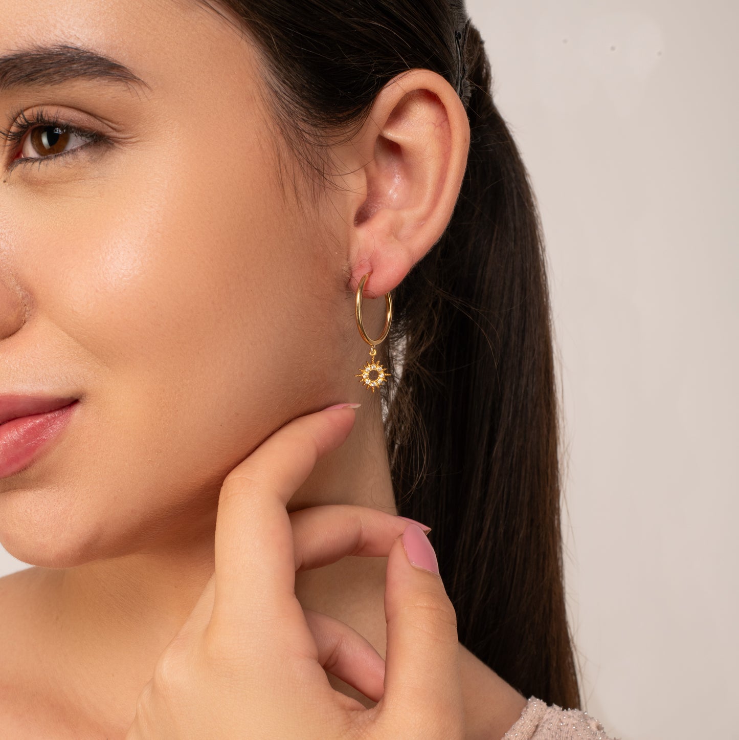 Sun Drop Earrings - 925 Silver