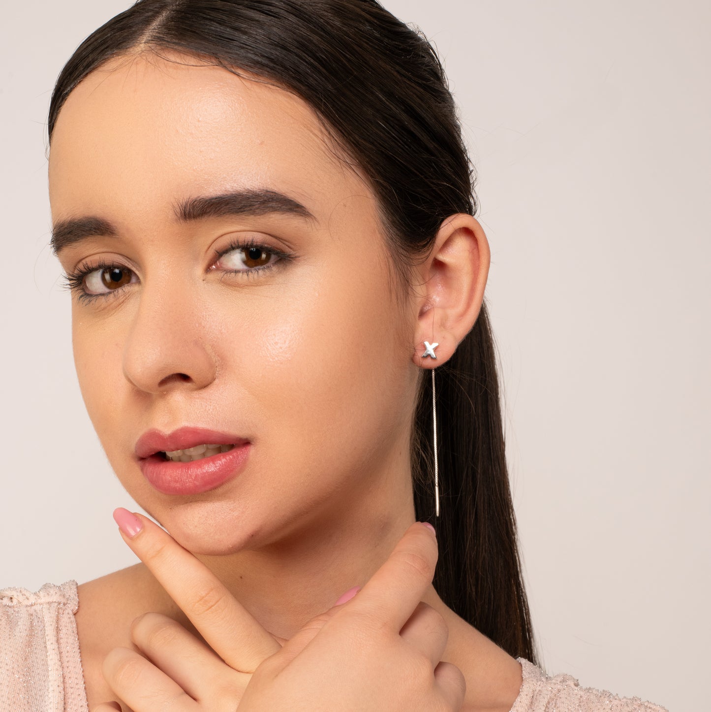 X Factor Dangler Earrings - Fine Silver