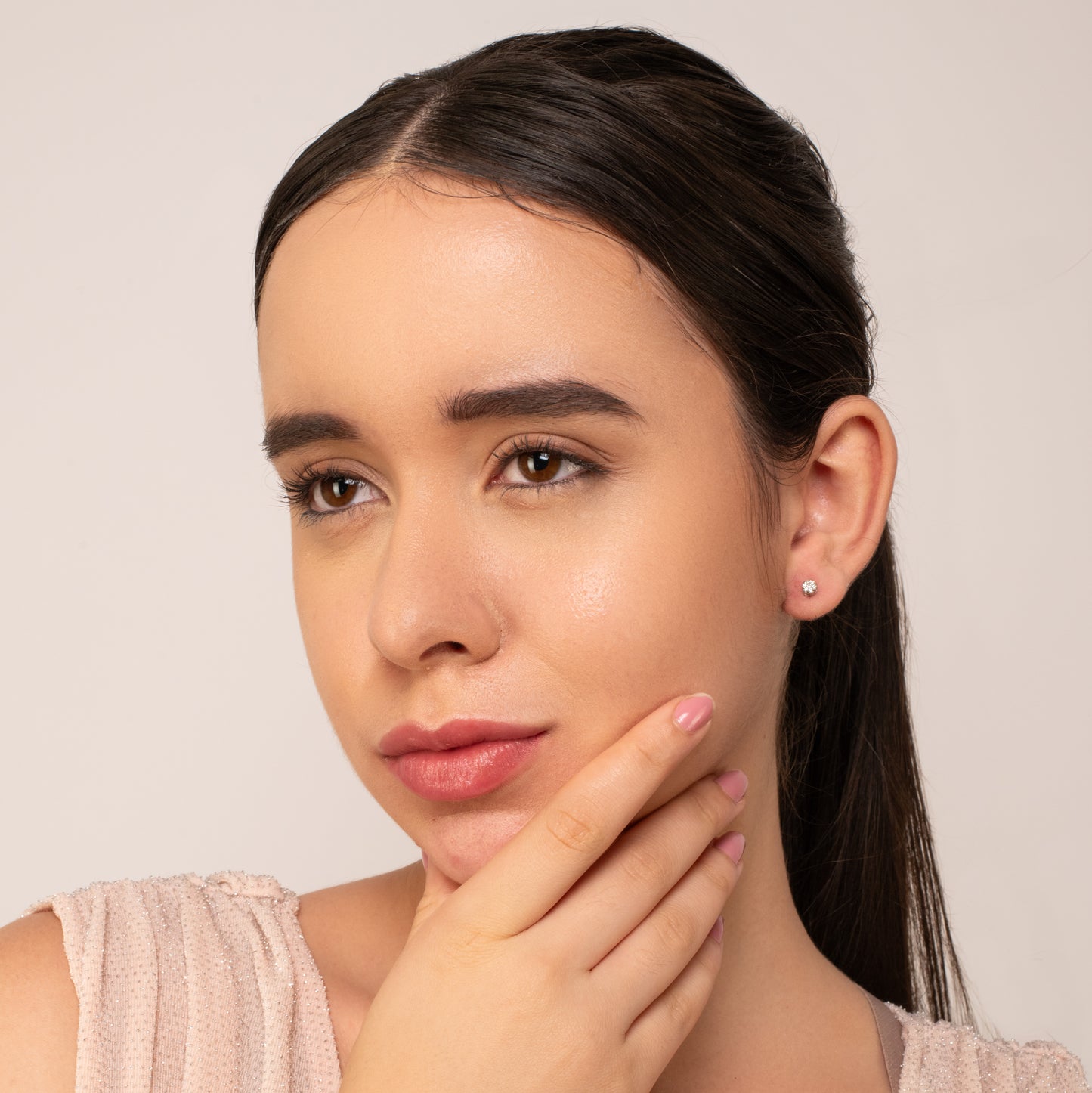 3-in-1 Evil Eye Stud Earrings - 925 Silver