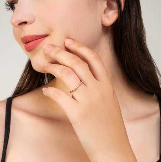 Mini Flat Bar Ring - 925 Silver