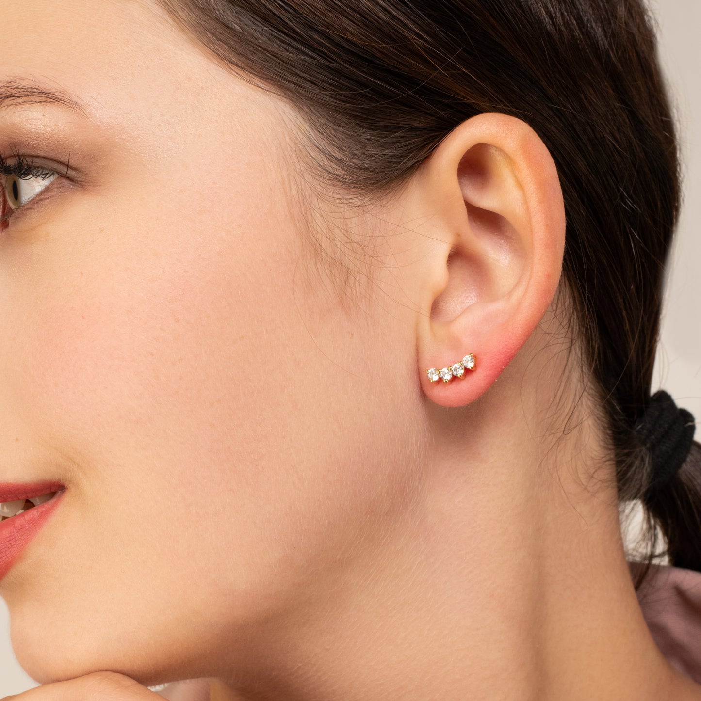 Arch Stud Earrings - 925 Silver