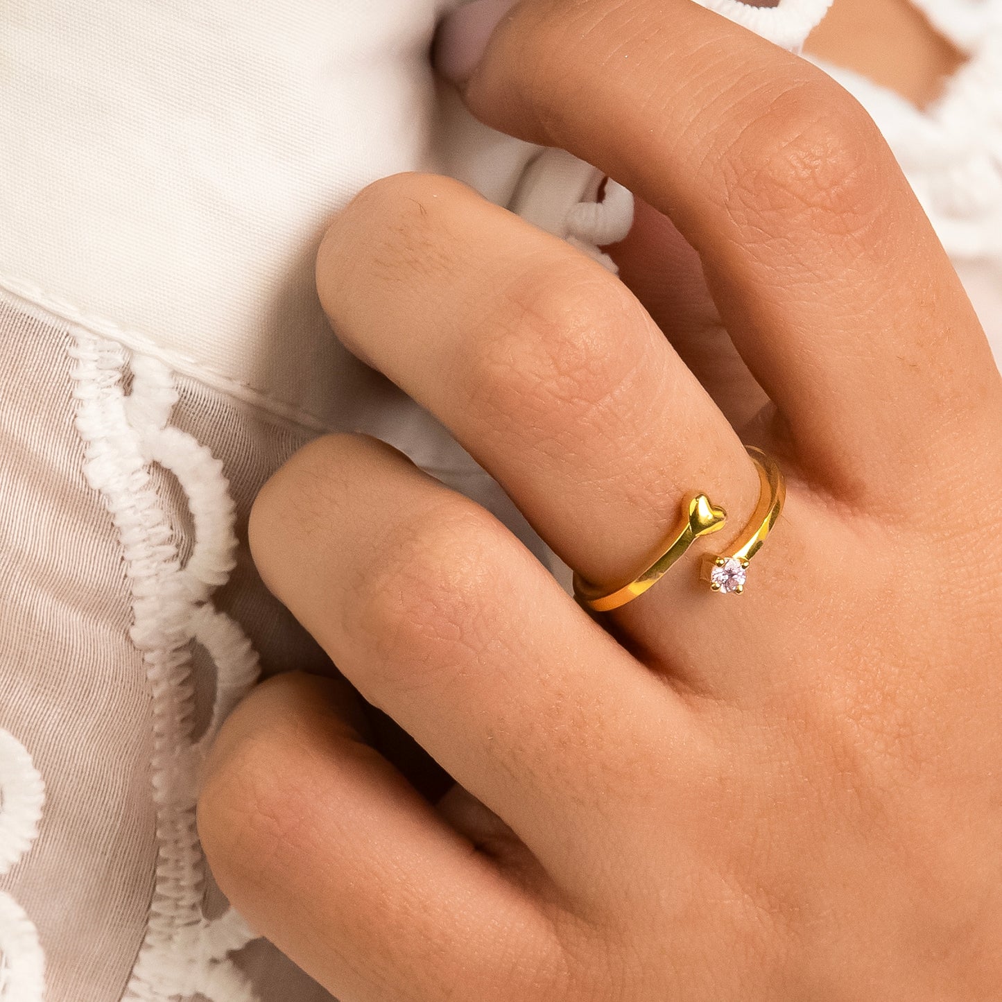 Heart of Stone Ring - 925 Silver - Limited Edition Drop
