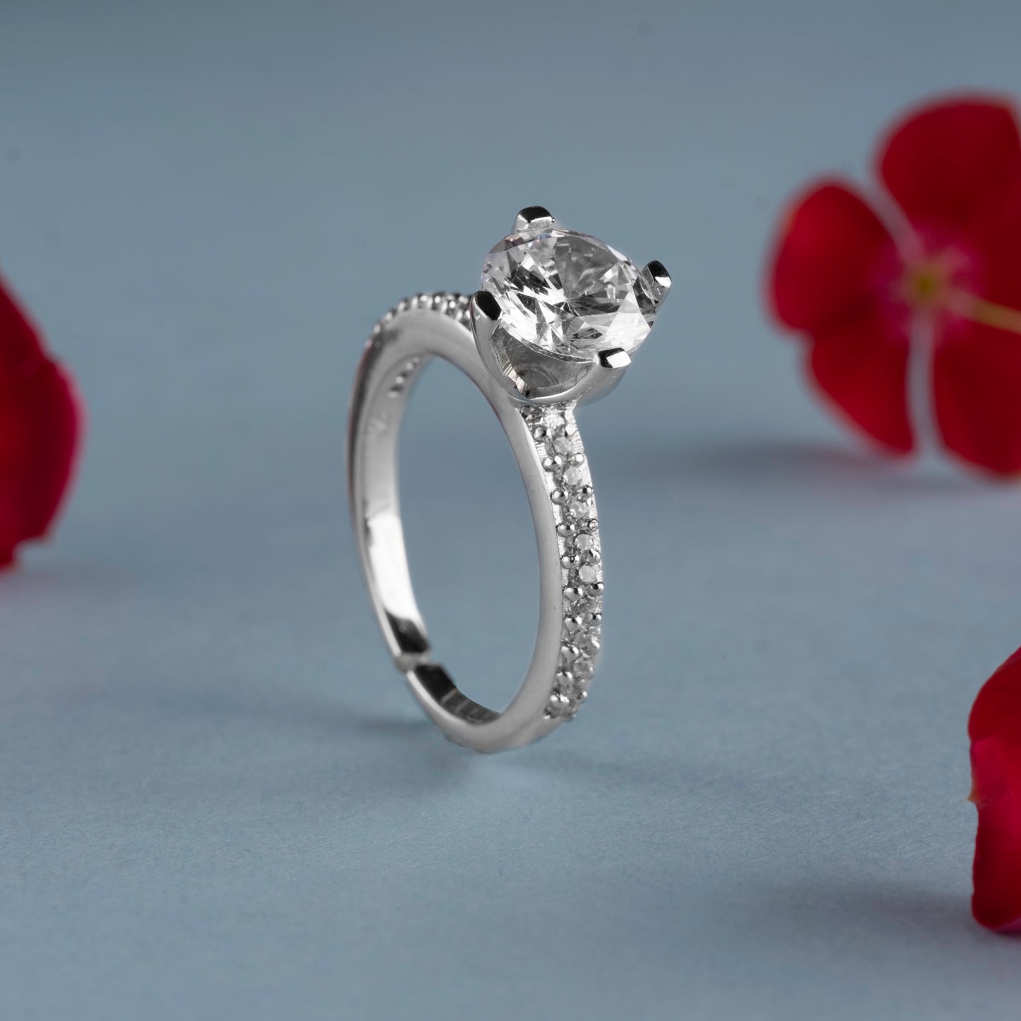 Proposal Solitaire Ring - Fine Silver