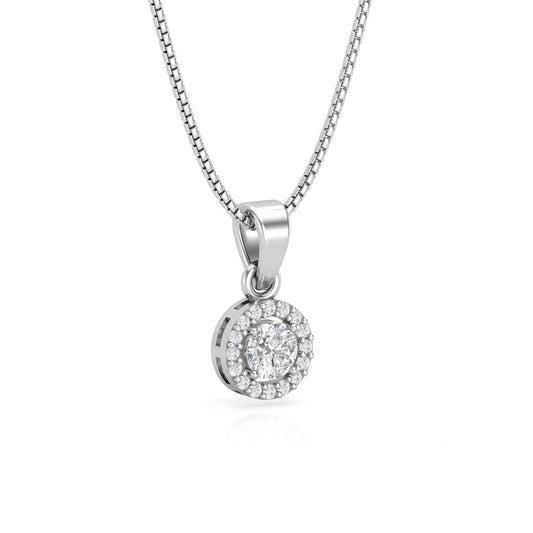 Classic Halo Pendant - 925 Silver