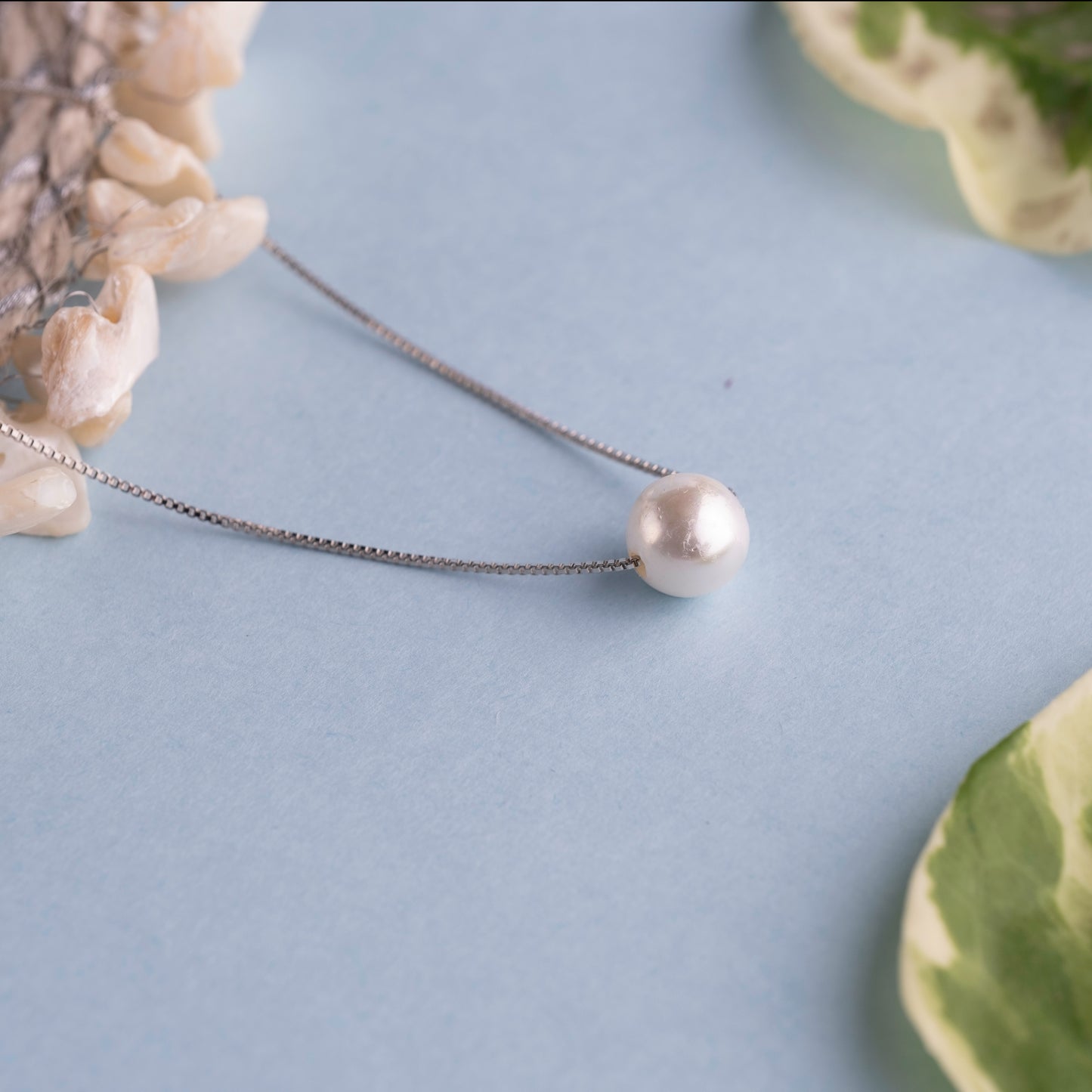 Classic White Pearl Necklace - Fine Silver