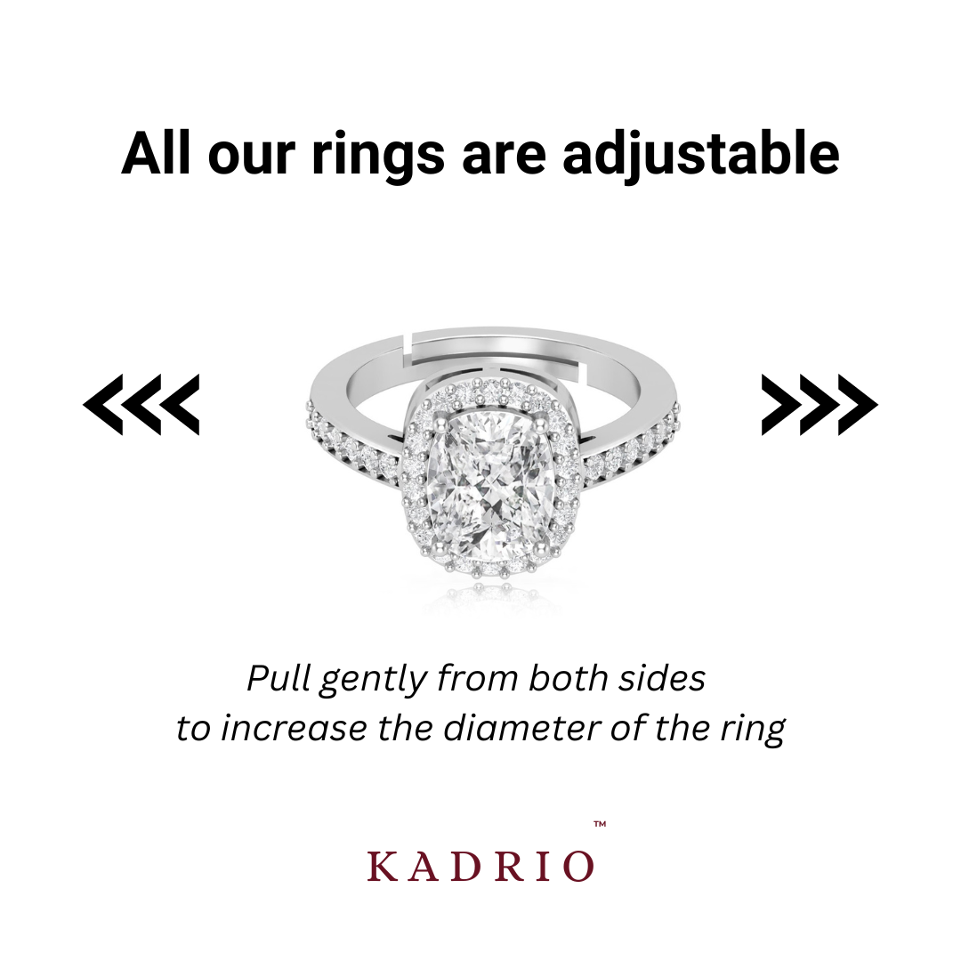 Queen Solitaire Ring - 925 Silver