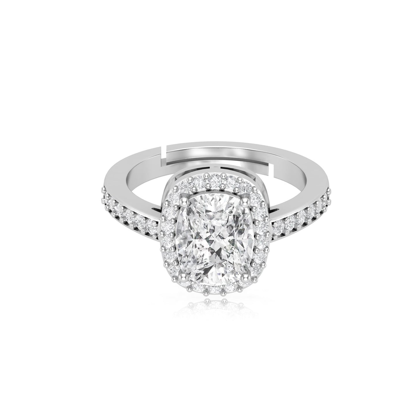 Queen Solitaire Ring - 925 Silver