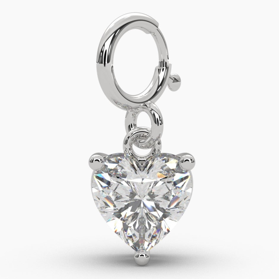 Heart Diamond Charm