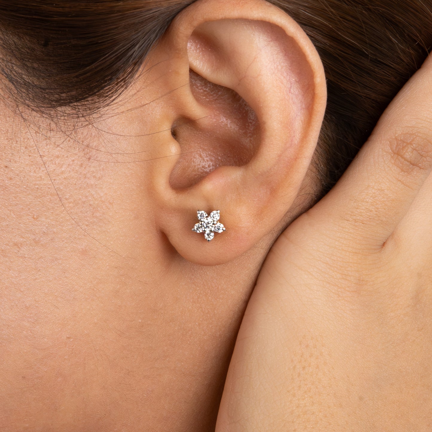 Sakshi's Classic Flower Stud Earrings - 925 Silver