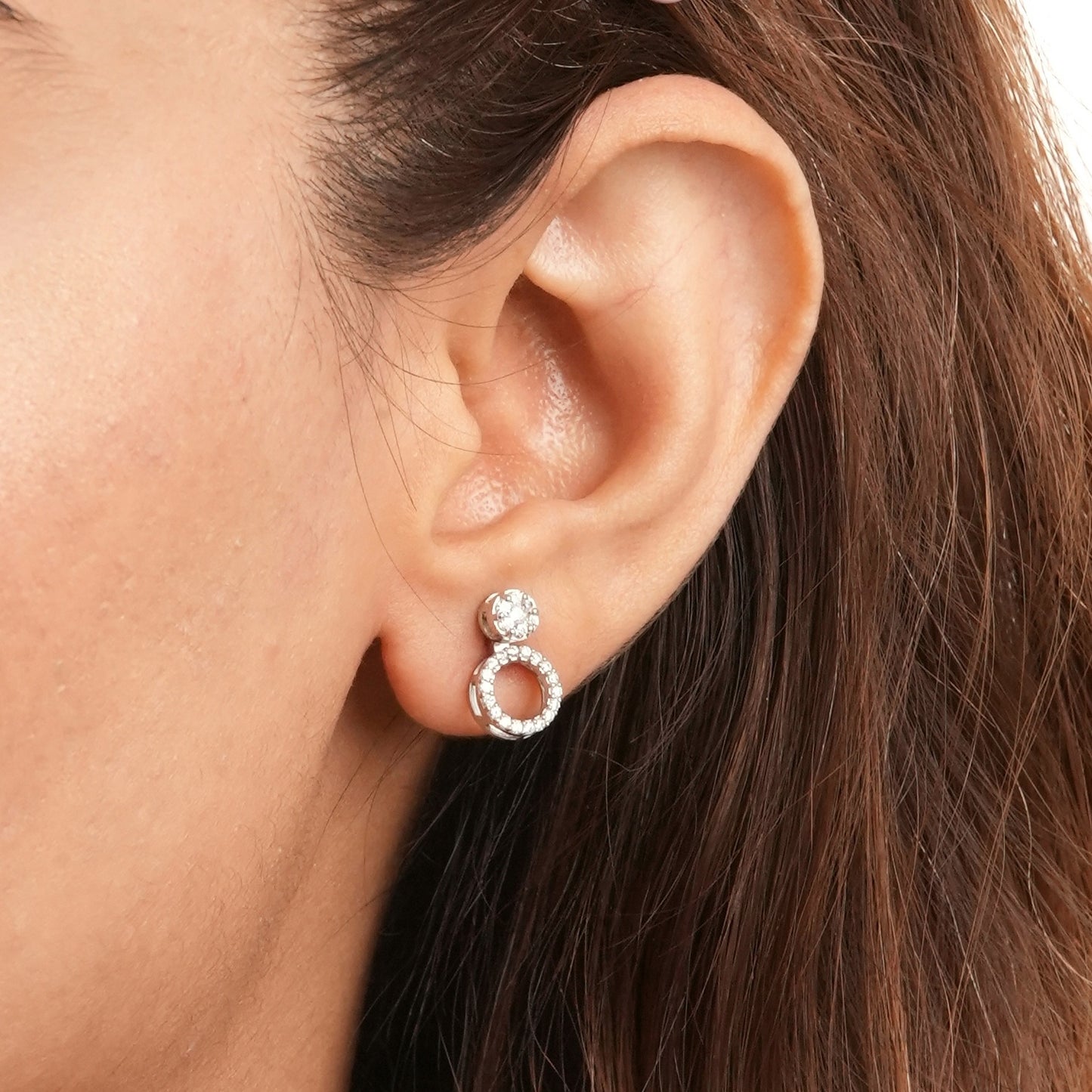 Sakshi's 3-in-1 Round Stud Earrings - 925 Silver