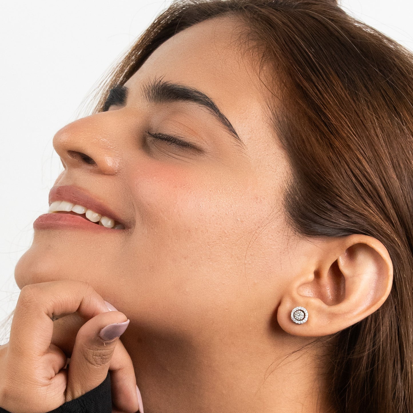 Sakshi's 3-in-1 Round Stud Earrings - 925 Silver