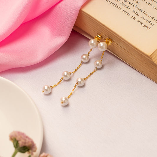 Sakshi's Pearl Dangler Earrings - 925 Silver