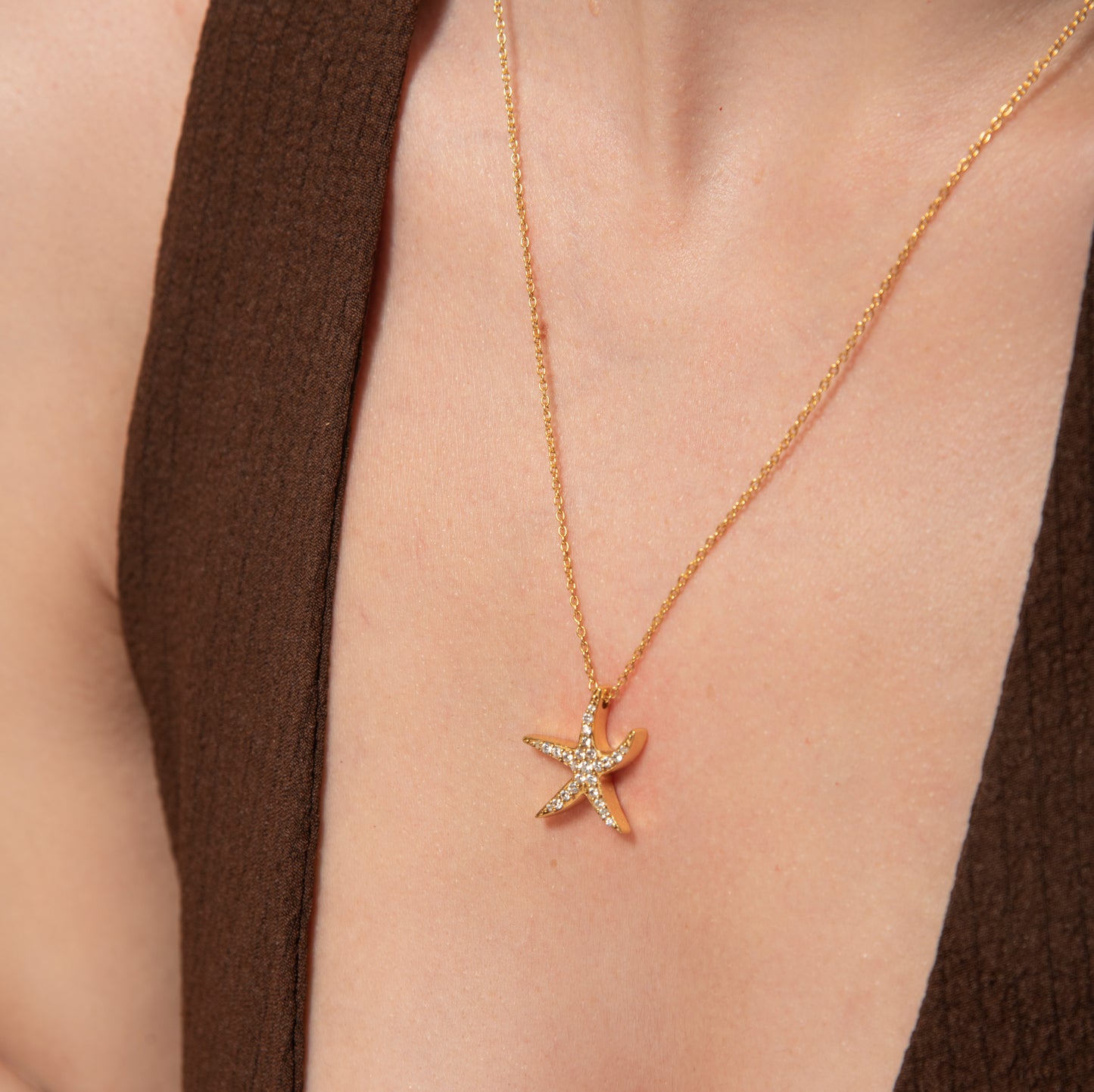 Starfish Necklace - Fine Silver