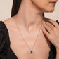 Sea Green Queen Necklace - Fine Silver