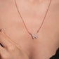Studded Butterfly Necklace - Fine Silver