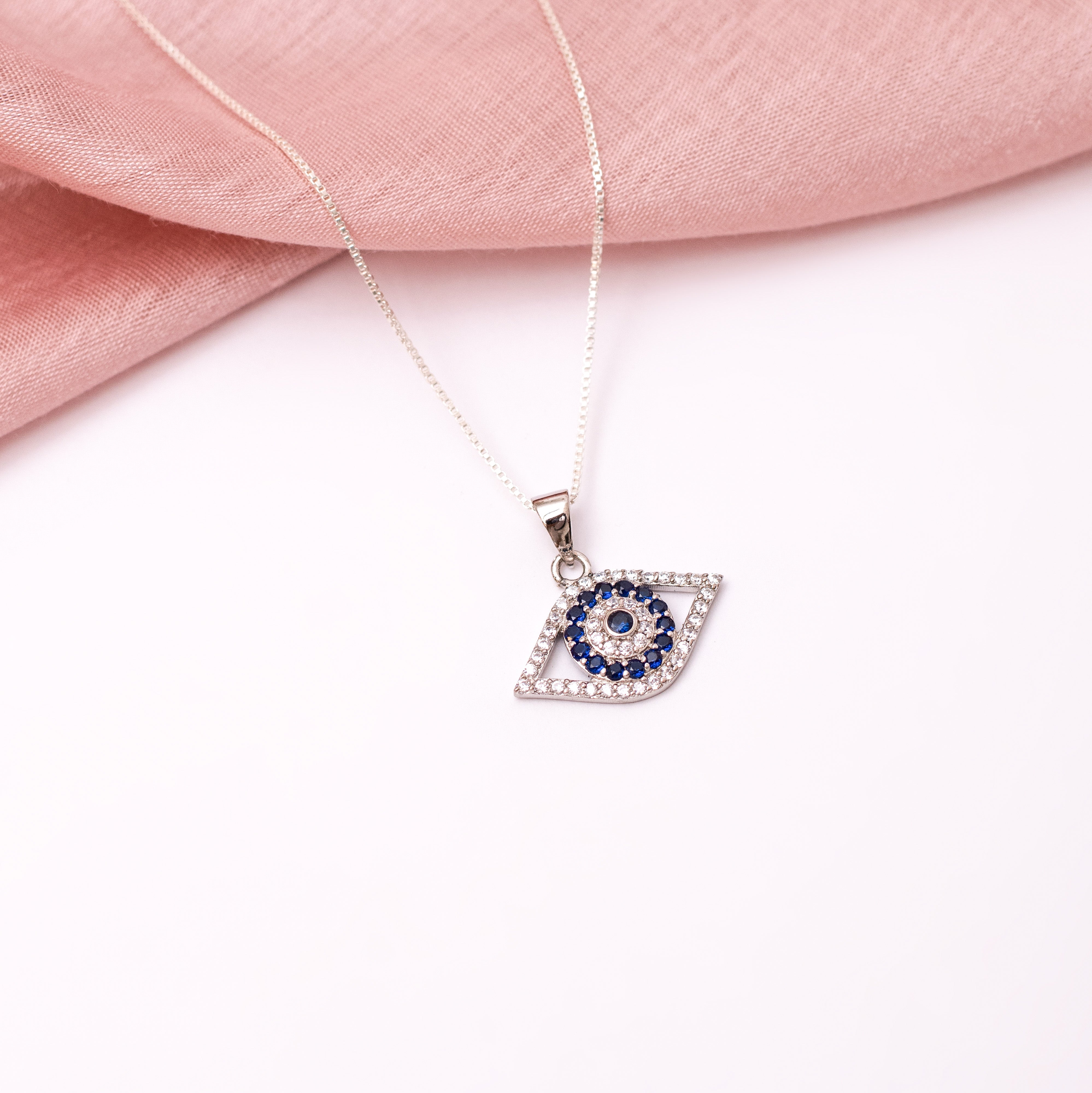 Evil eye Pendant - Fine Silver – KADRIO Jewellery