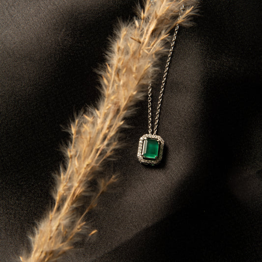 Sea Green Queen Necklace - 925 Silver