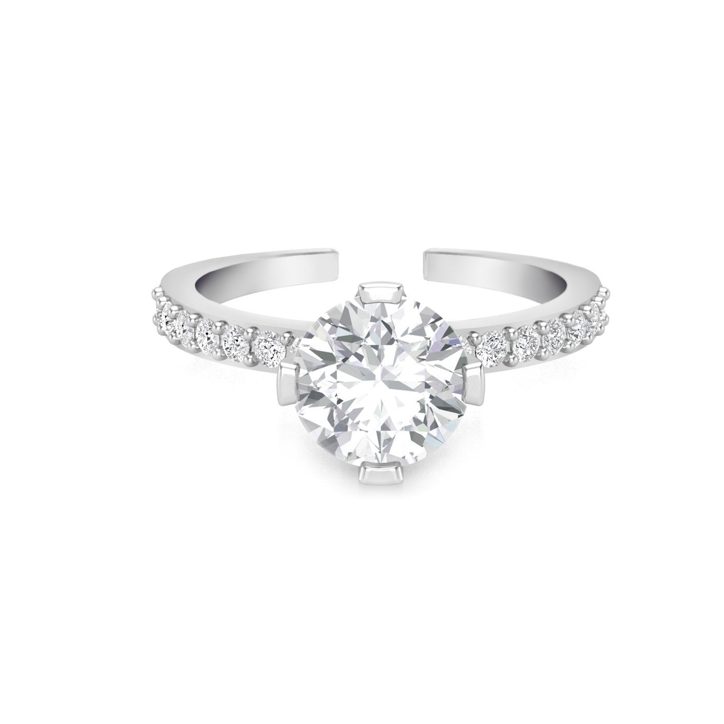 Proposal Solitaire Ring - Fine Silver
