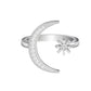 Crescent Moon Ring - 925 Silver