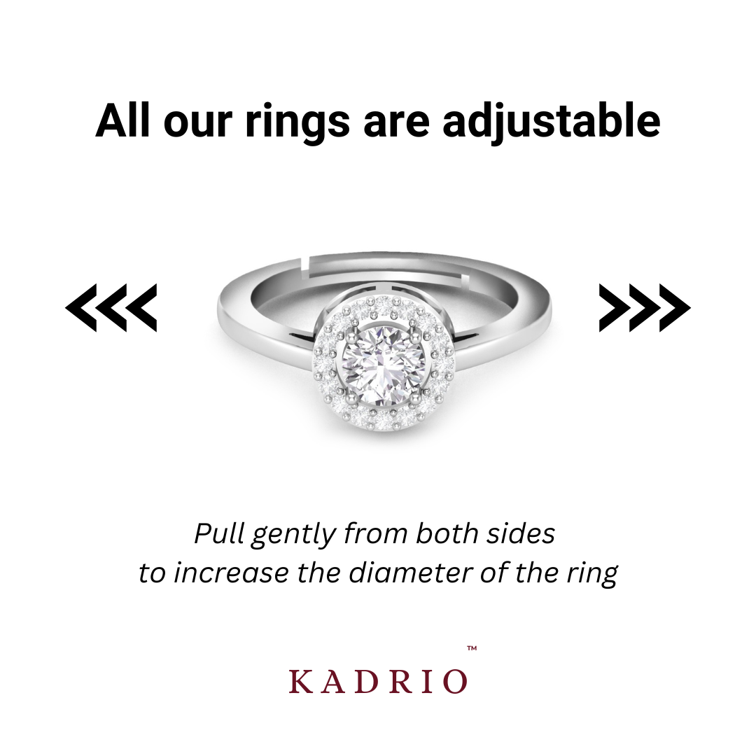 Halo Solitaire Ring - 925 Silver