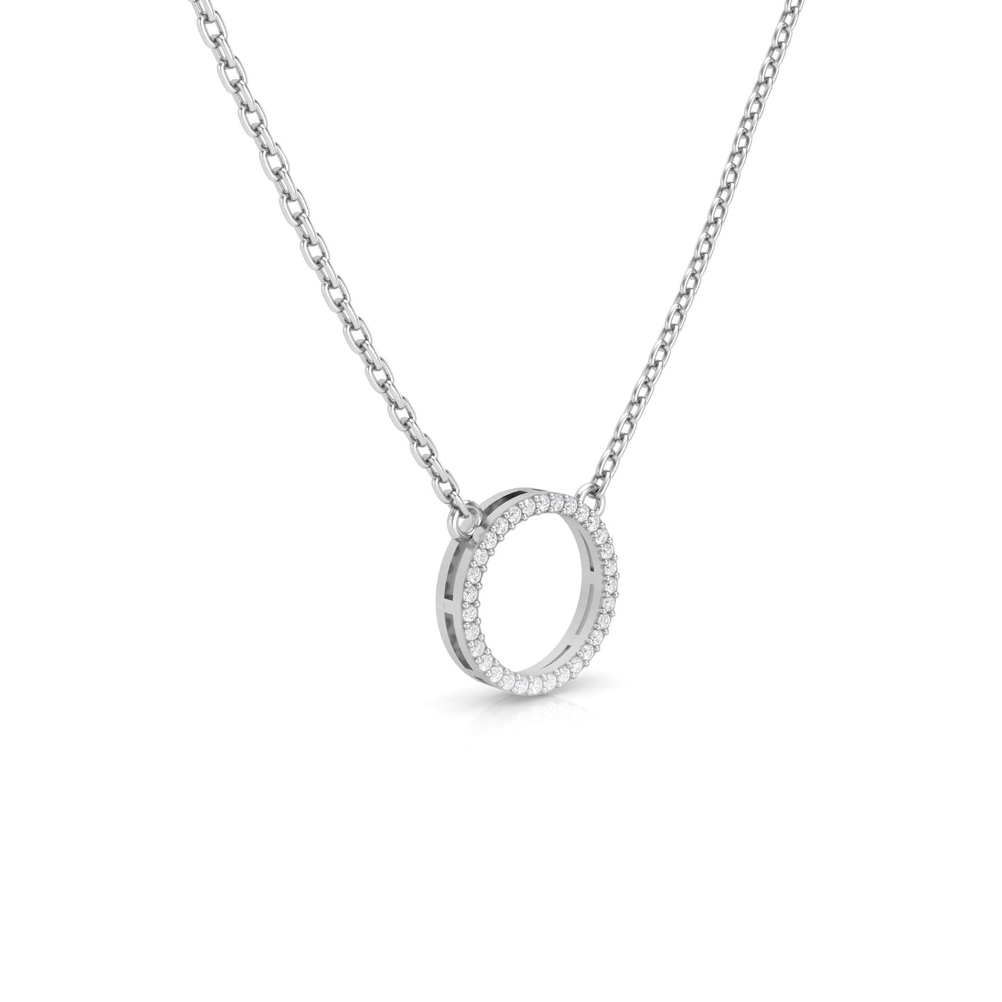 Eternity Circle Necklace - Fine Silver